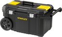 Rolling Toolbox Chest with Heavy Duty Metal Latch, 2 Lid Organisers for Small Parts, Portable Tote Tray for Tools, STST1-80150