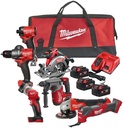 M18 FPP7A3 Fuel 18V Cordless Brushless 7 Piece Power Tool Kit 3 X 5Ah Li-Ion