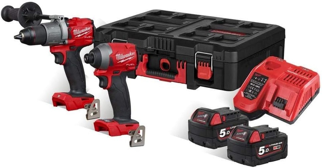 Power Tools M18 FPP2L2-502P Fuel Powerpack Twin Pack 18V 2 X 5.0Ah Li-Ion