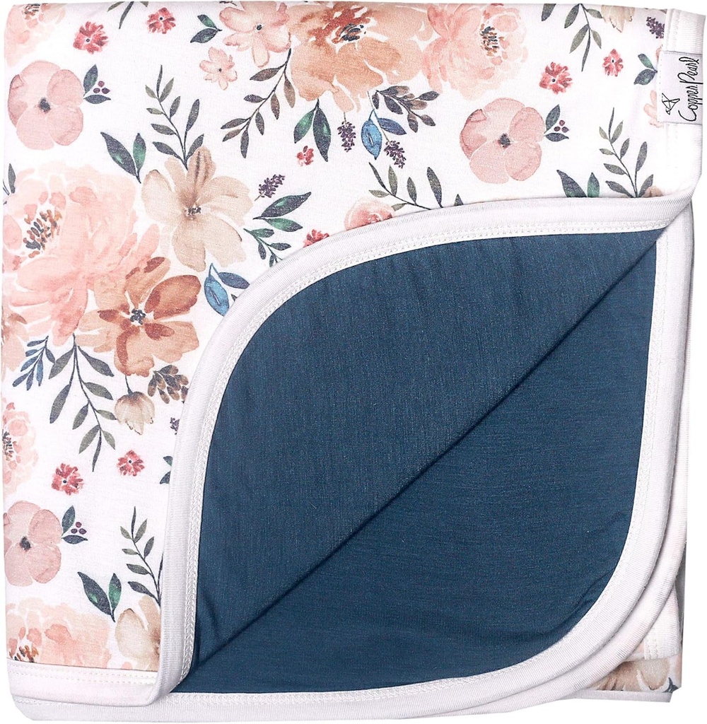 Copper Pearl Three-Layer Baby Blanket: Soft Baby Quilts for Boys and Girls | Breathable, Cozy, Toddler Blanket | Baby Quilt for Newborns | 46X46 Premium Polyester/Rayon | Autumn