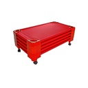Pearington Stackable Toddler Naptime Cot, Red (Set of 5)