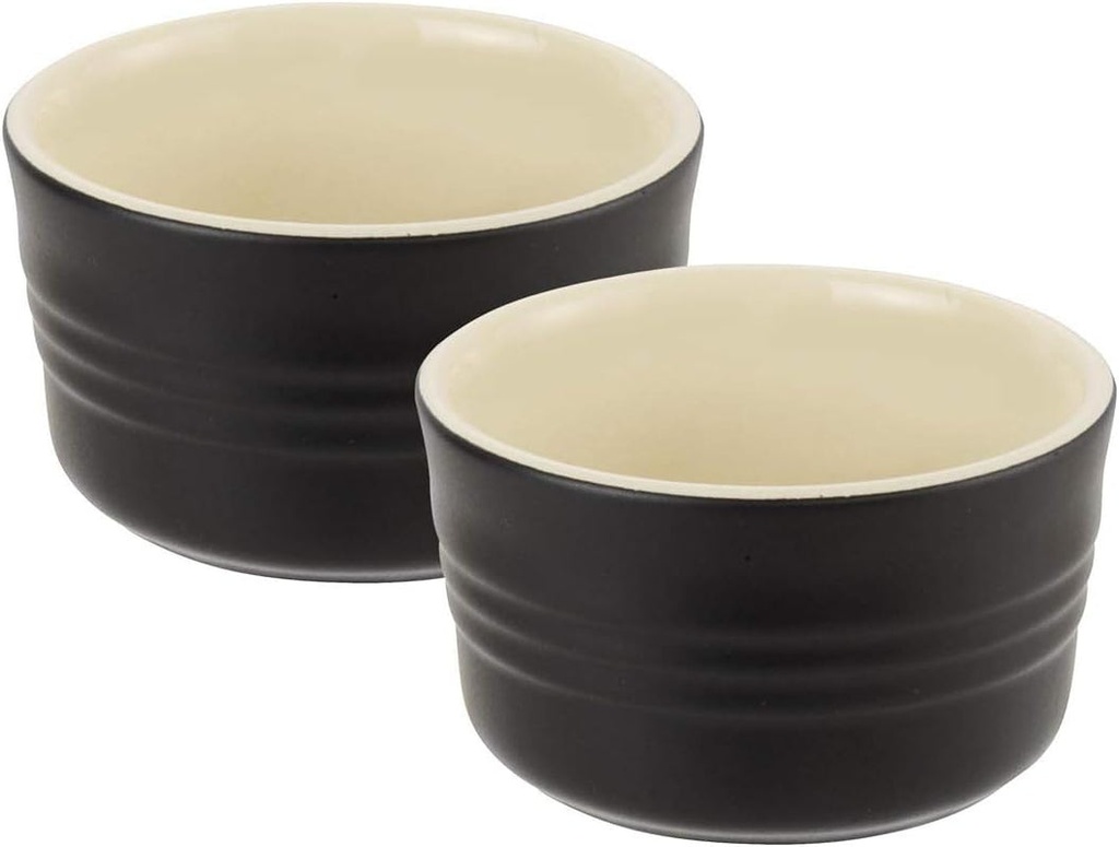 Le Creuset Stoneware Set of 2 Ramekins, 0.2 L - Satin Black