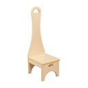 Ecr4Kids Stepstool with Long Handle, One Step, Natural