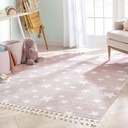 Well Woven Kennedy Stars Modern Kids Rug Pink 3'11" X 5'3" Area Rug