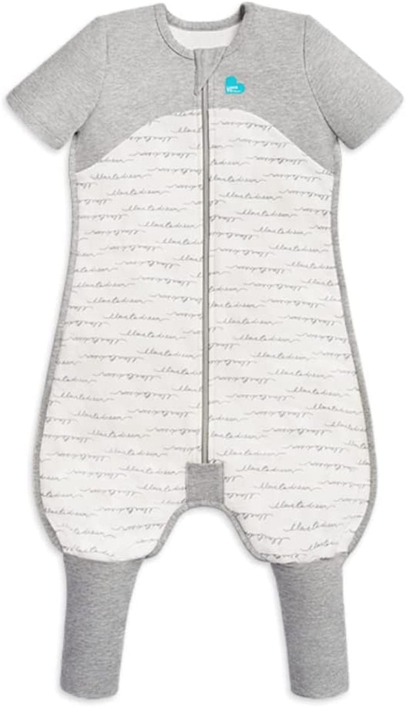 Love to Dream Organic Toddler Wearable Blanket W/Footies (6-12 Mo.), Super Soft Sleeping Sack, 1.0TOG White