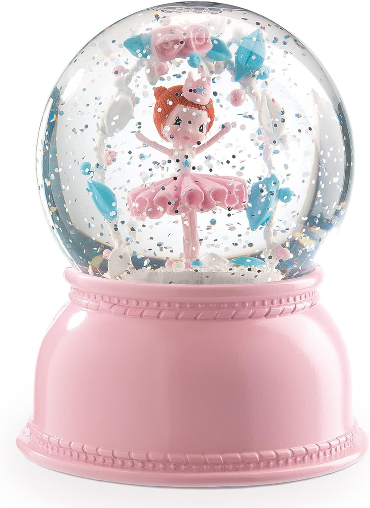 DJECO Snowglobe Nightlight Ballerina - Adorable Snow Globe, Keepsake, Decoration for Children'S Bedroom & Playroom - Soothing Night Light for Infants & Toddlers - Toys for 3+ Years Girls & Boys