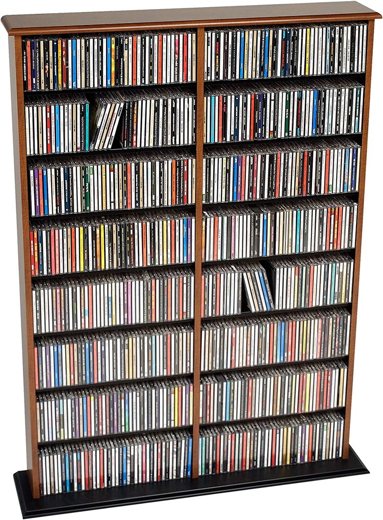 Prepac Double Width Wall Storage, Cherry and Black