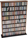 Prepac Double Width Wall Storage, Cherry and Black