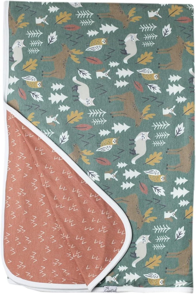 Copper Pearl Jumbo 3-Layer Baby Blanket: Soft Baby Quilts for Boys and Girls | Breathable, Cozy, Toddler Blanket | Baby Quilt for Newborns | 46X46 Premium Polyester/Rayon | Atwood
