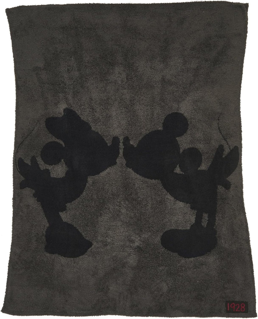 Barefoot Dreams Cozychic Classic Mickey and Minnie Mouse Throw Disney Series Carbon/Black