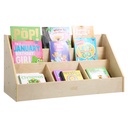 Ecr4Kids 5-Compartment Easy to Reach Book Display, Classroom Storage, Natural