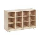 Ecr4Kids 12 Cubby Mobile Tray Storage Cabinet, 3X4, Classroom Furniture, Natural
