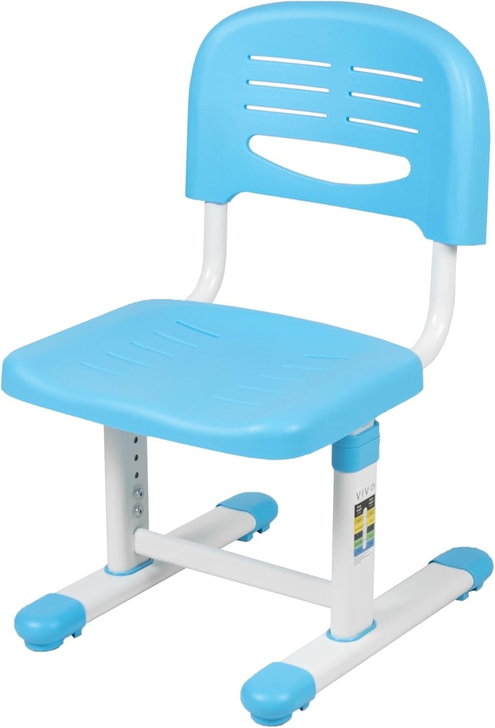 VIVO Height Adjustable Kids' Desk Chair, Chair Only, Multifunctional Interactive Workstation for School Study or Play, Children'S Ergonomic Seat with Back, Blue, DESK-V201B-CH