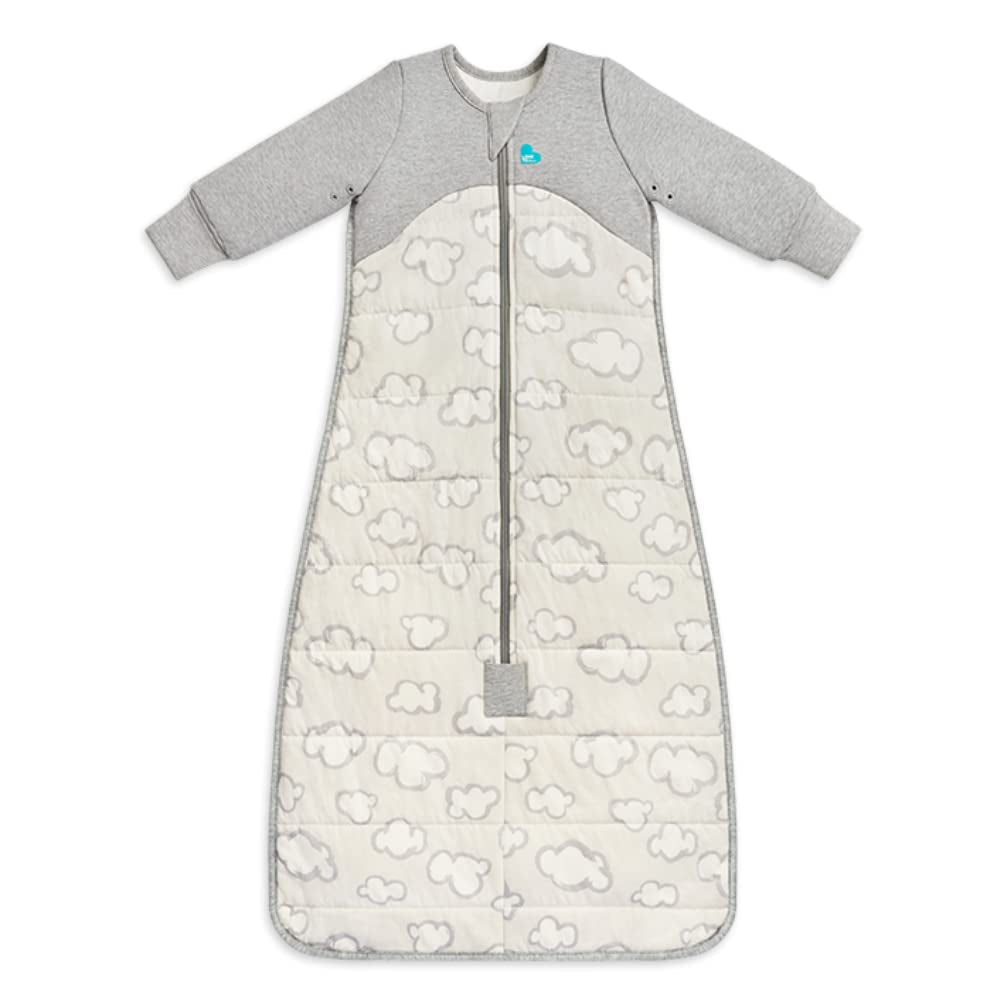 Love to Dream Warm Baby Sleep Bag (6-18 Mo), Super Soft Temp Regulating Sleeping Sack, 2.5TOG Warm Wearable Blanket, Grey