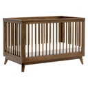 Babyletto Scoot 3-In-1 Convertible Crib with Toddler Bed Conversion Kit in Natural Walnut, Greenguard Gold Certified