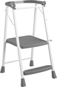 COSCO 2-Step Kitchen Stepper™ Adult Folding Step Stool, Kids Folding Stepper, Grey