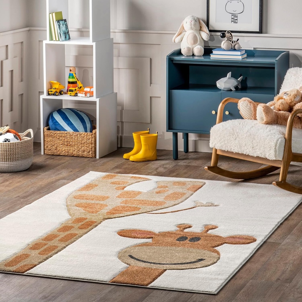 Nuloom Anabell Giraffe Kids Area Rug, 8X10, Beige