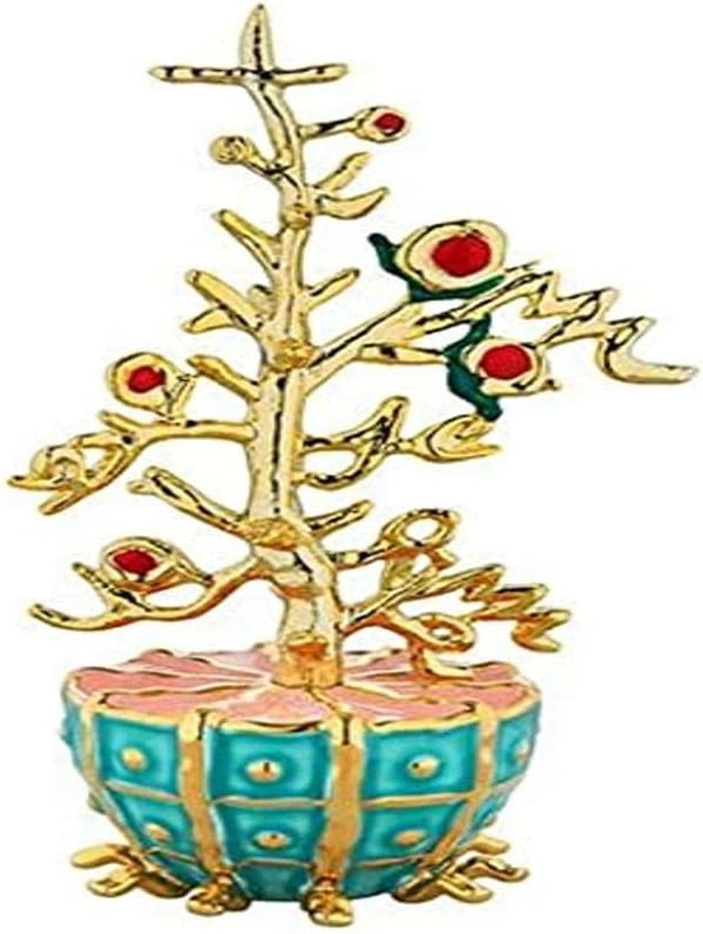 Alessi L'Albero Del Bene, Home Ornament in Porcelain and Gold-Coloured Resin. Hand-Decorated., Multi Color, Us:One Size