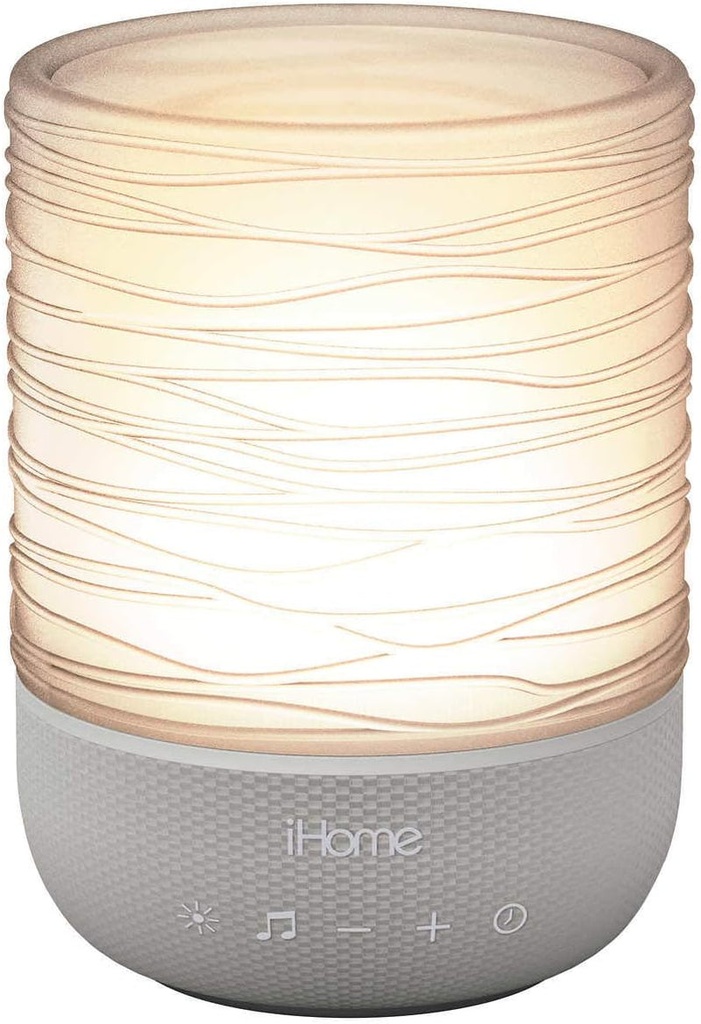 Ihome Zenergy Meditative Light & Sound Therapy Candle, Breathe, Sleep and Relax with Adjustable, Customizable Sounds and Lighting (Gray)