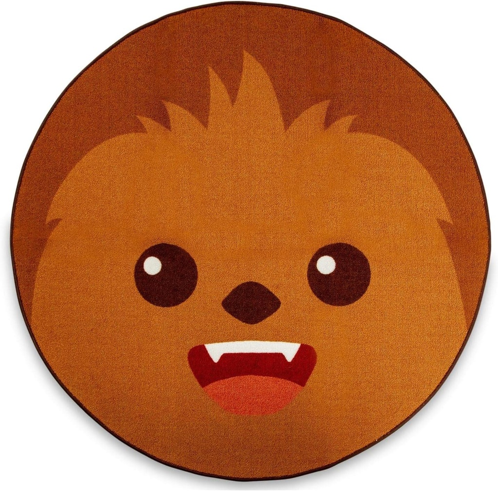 Star Wars Chewbacca 52-Inch round Printed Area Rug | Indoor Floor Mat, Accent Rugs for Living Room and Bedroom, Home Decor for Kids Playroom | Movie Gifts and Collectibles