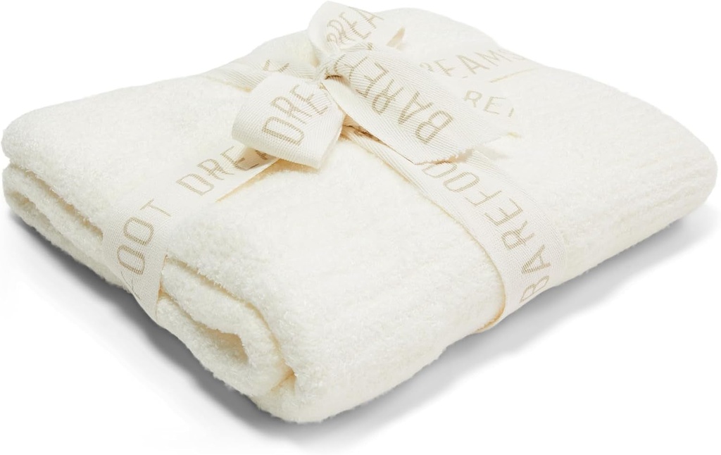 Barefoot Dreams Kids Unisex Cozychic® Lite Ribbed Baby Blanket Pearl One Size