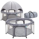 Hiccapop XL 69” Deluxe Outdoor Baby Playpen with Canopy for Babies and Toddlers with Dome, Sun-Shades, Padded Floor | Pop up Playpen for Beach or Home, Portable