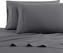 Nautica - King Sheet Set, Cotton Percale Bedding Set, Crisp & Cool, Lightweight & Breathable (Whale Grey, King)