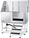 VEVOR 50" Pet Dog Bathing Station W/Stairs, Professional Stainless Steel Dog Grooming Tub W/Soap Box, Faucet,Rich Accessory, Dog Bathtub for Large,Medium,Small Pets, Washing Sink for Home Right