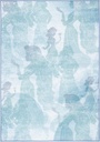 SAFAVIEH Disney Princess Collection Machine Washable Slip Resistant 5' X 7' Light Blue/Turquoise Assurance Kids Bedroom Nursery Playroom Area Rug