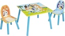 Bluey Furniture - Includes Table and 2 Chairs - Perfect for Arts & Crafts, Multi Color