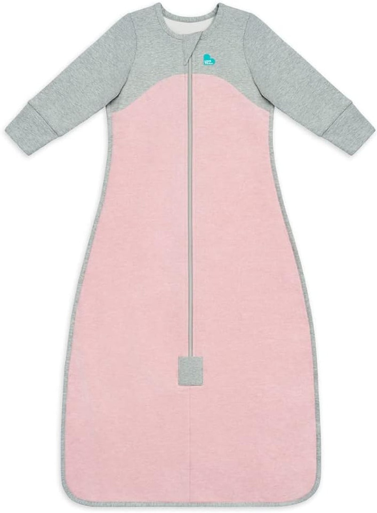 Love to Dream Organic Long Sleeve Baby Sleep Bag (6-18 Mo), Super Soft Temp Regulating Sleeping Sack, 1.0TOG All Seasons Wearable Blanket, Ideal for Room Temperatures between 64°F & 75°F, Dusty Pink