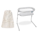 HALO Micro-Fleece Sleepsack Swaddle, TOG 3.0, Cream, Small 3-6 Months Bassinest Flex, Bedside Portable Sleeper, Heather Weave