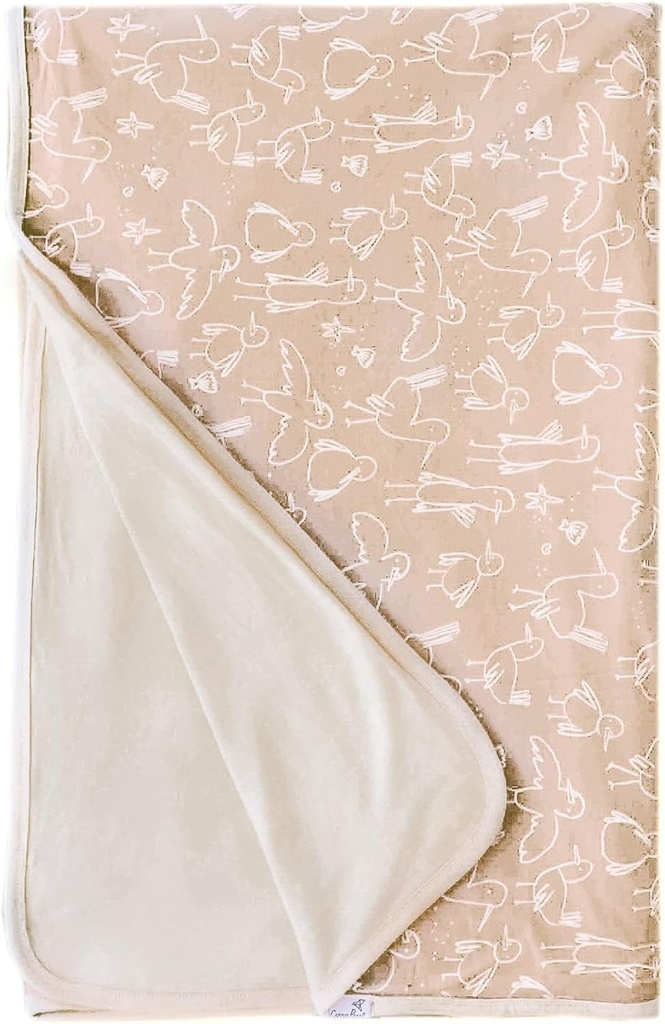 Copper Pearl Jumbo 3-Layer Baby Blanket: Soft Baby Quilts for Boys and Girls | Breathable, Cozy, Toddler Blanket | Baby Quilt for Newborns | 46X46 Premium Polyester/Rayon | Sandy