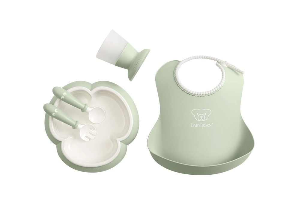 Babybjörn Baby Dinner Set, 5 Pcs, Powder Green