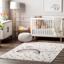 Nuloom CATLIN Sweet Dreams High/Low Kids Area Rug, 4X6, Beige