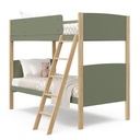 Storkcraft Next Delray Twin-Over-Twin Convertible Bunk Bed (Olive with Natural) – Modern, Stylish, 2-Tone Bunk Bed for Kids Bedroom