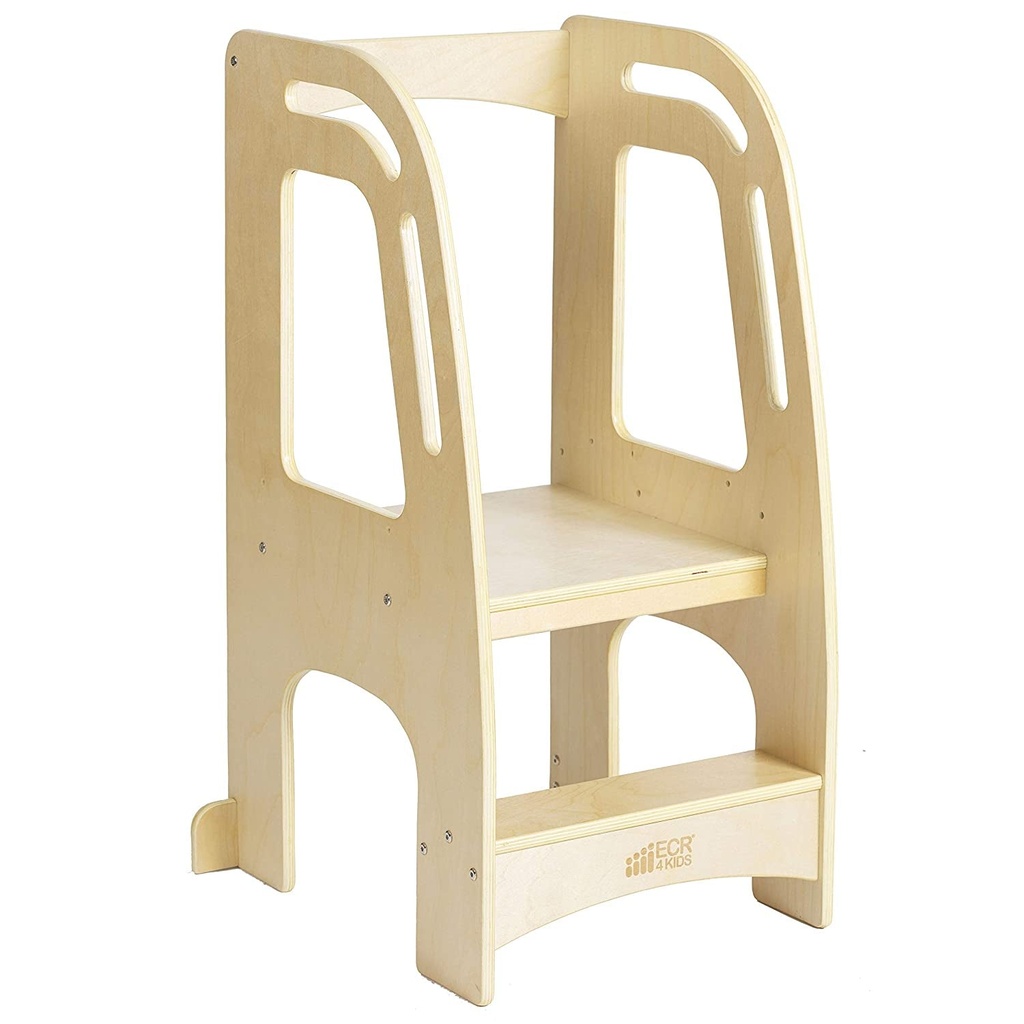 Ecr4Kids Chef'S Helper Kitchen Tower, Step Stool, Natural