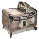 Baby Trend Deluxe Nursery Center, Portable Playard with Bassinet, Changing Table, and Storage, Ideal for Babies and Toddlers, Travel Crib, Havenwood