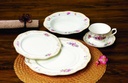 Royalty Porcelain "Ruby Rose" 20-Piece White and Gold Floral Dinnerware Set, 24K Gold-Plated, Premium Bone China Porcelain, Service for 4