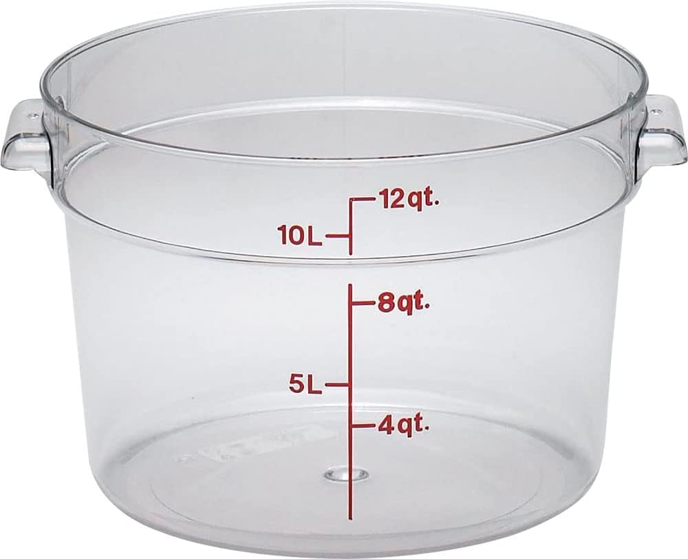 Cambro RFSCW12135 Camwear round Storage Container, 12 Qt., NSF, 6 Pack