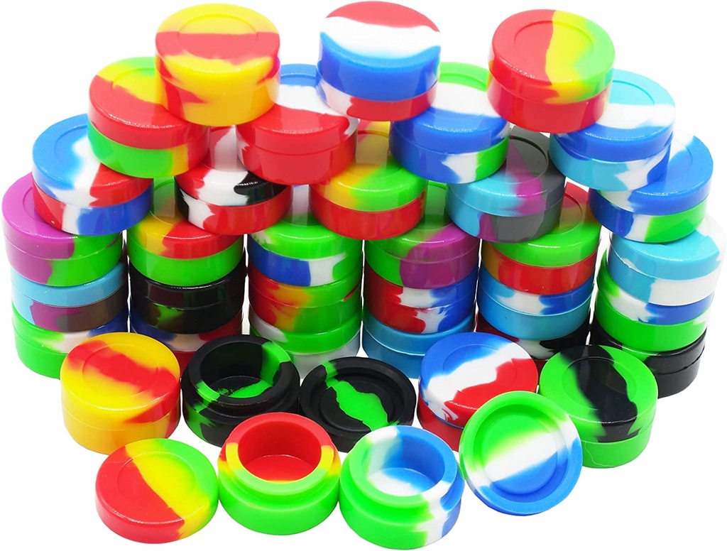 7ML Silicone Wax Concentrate Containers Non-Stick Oil Jars (200)