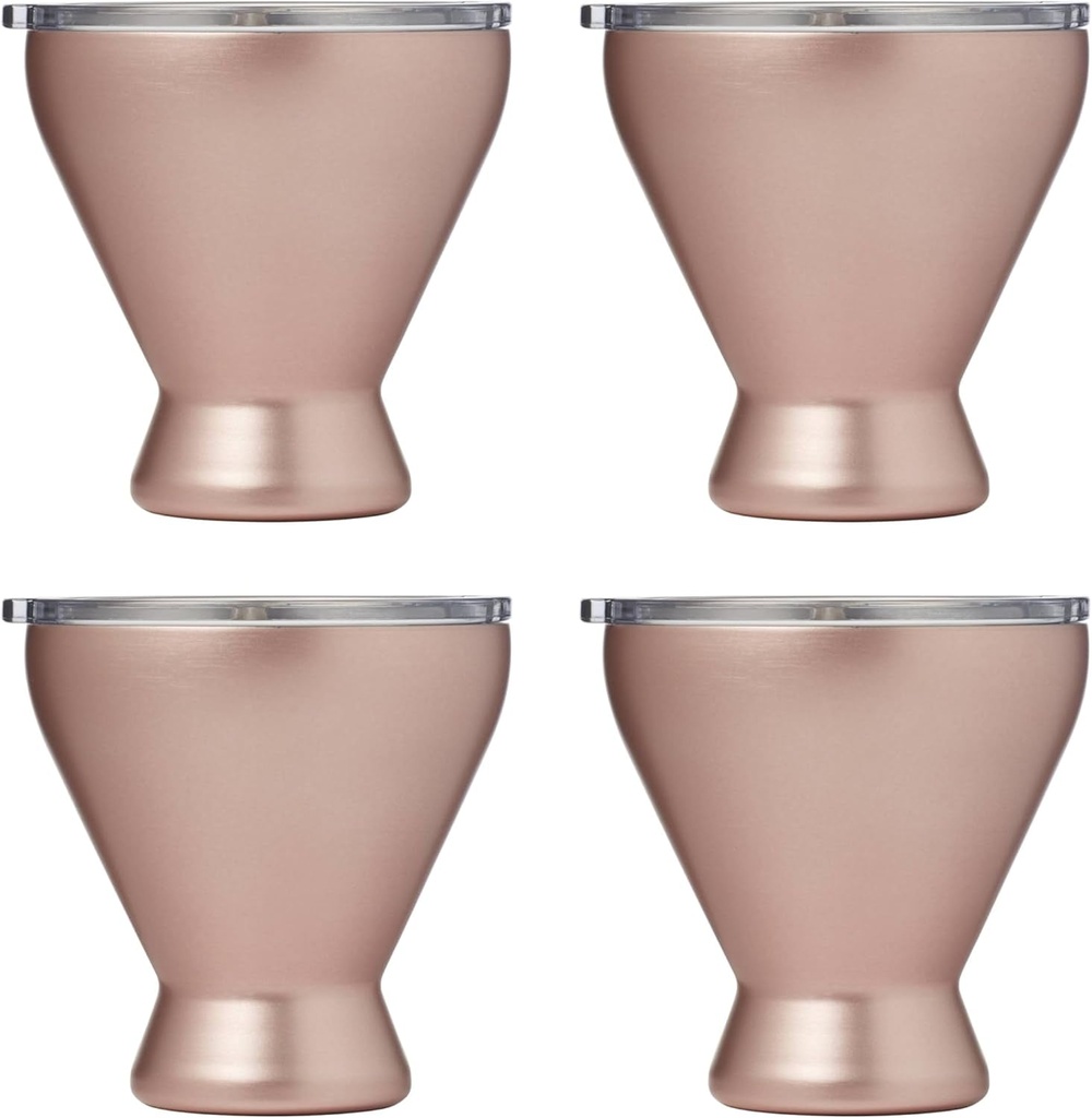 Cambridge 11 Oz Insulated Pink Cocktail Tumblers, Set of 4, 4 Count, No Color