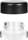64 Pack 9Ml round Bottom Glass Jars with Black Child-Resistant Lids for Herbs, Spices, Concentrates and More