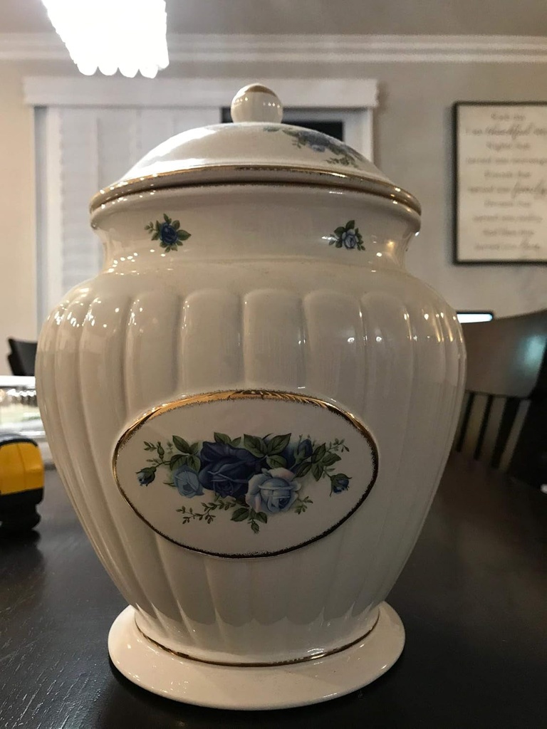 Royal Albert Moonlight Rose Fluted Cookie Jar