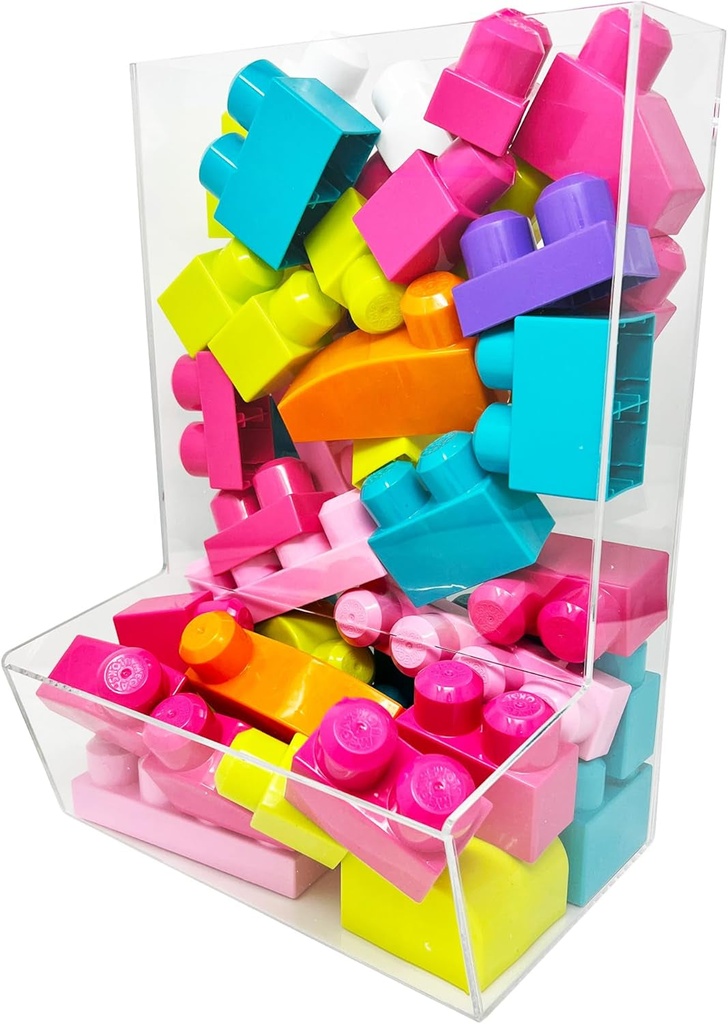 NIXON & WEST Versatile Acrylic Dispenser - Wall-Mountable or Freestanding Storage and Organizer for Toys, Snacks, Craft Supplies, and More for Home, Office, Indoor, and Outdoor Use