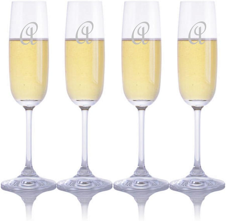 Waterford Personalized Champagne Flute Engraved & Monogrammed - Perfect for Christmas and the Holidays