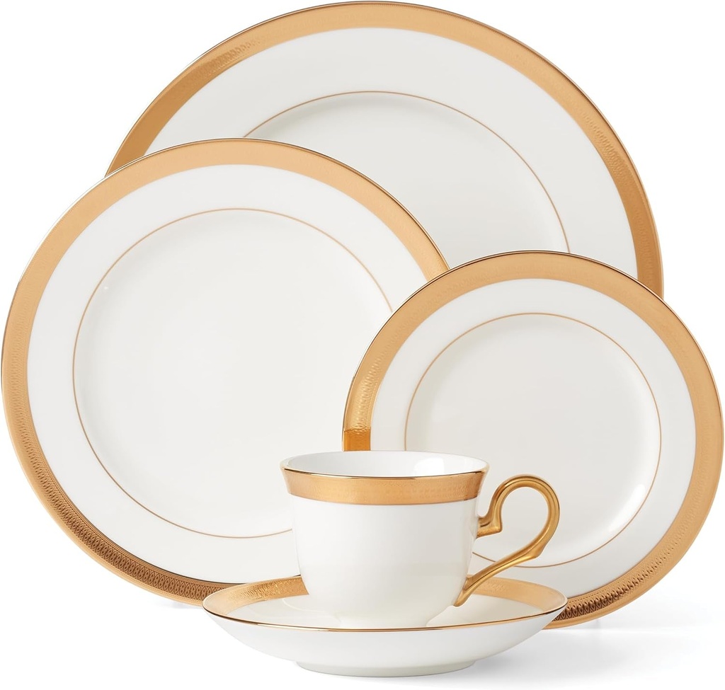 Lenox White Lowell 5-Piece Place Setting, 5 Count