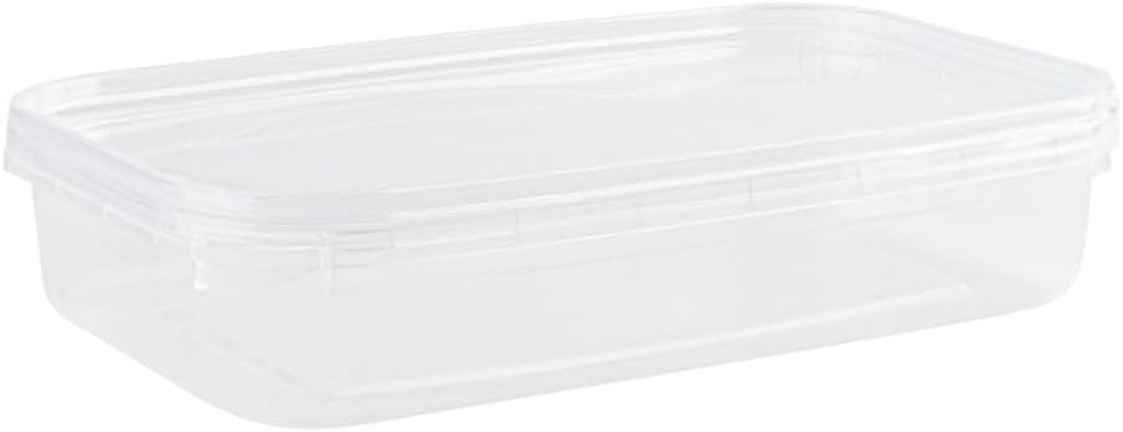 16 Oz Rectangular Clear Food Storage Containers with Lids - Stackable, Tamper Proof, BPA Free, Recyclable, Space Saver, Airtight Container, Kitchen Storage, Meal Prep, Take Out, Deli Container (150)