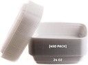 Ecoquality Meal Prep Containers [450Pack] White Rectangle Container with Lids, Food Storage Bento Box, Microwavable, Disposable, Stir Fry | Lunch Boxes | BPA Free | Freezer/Dishwasher Safe (24 Oz)