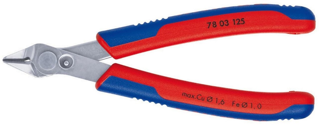 KNIPEX Tools 78 03 125, Electronics Super Knips Wire Cutters with Comfort Grip Handles